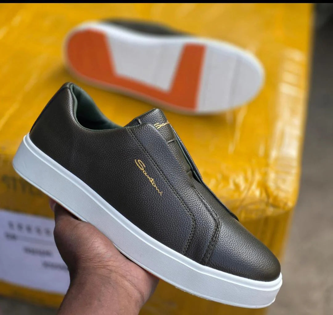 Santoni Luxe Slip-On Leather Sneaker Collection