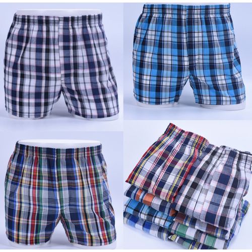 2 Pcs Checked Men's Boxer Shorts