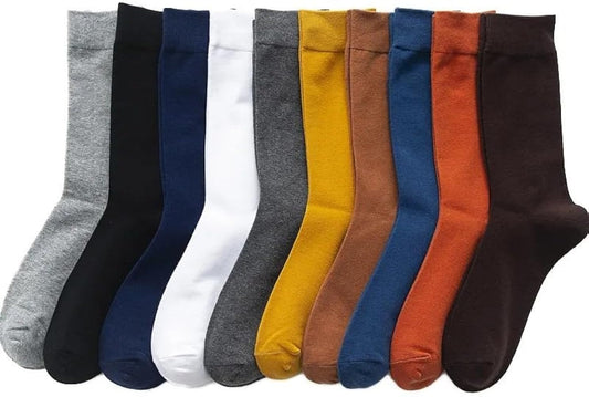 12 Pairs of Plain Colored Socks