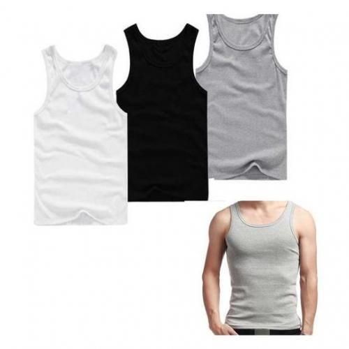 Assorted Men's Vests (Black, Grey, & White)